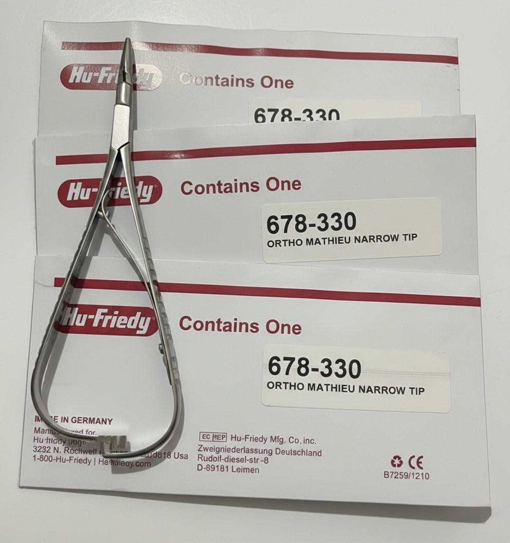 Lot of 3 Hu-Friedy Mathieu Narrow Tip Orthodontic Pliers 678-330