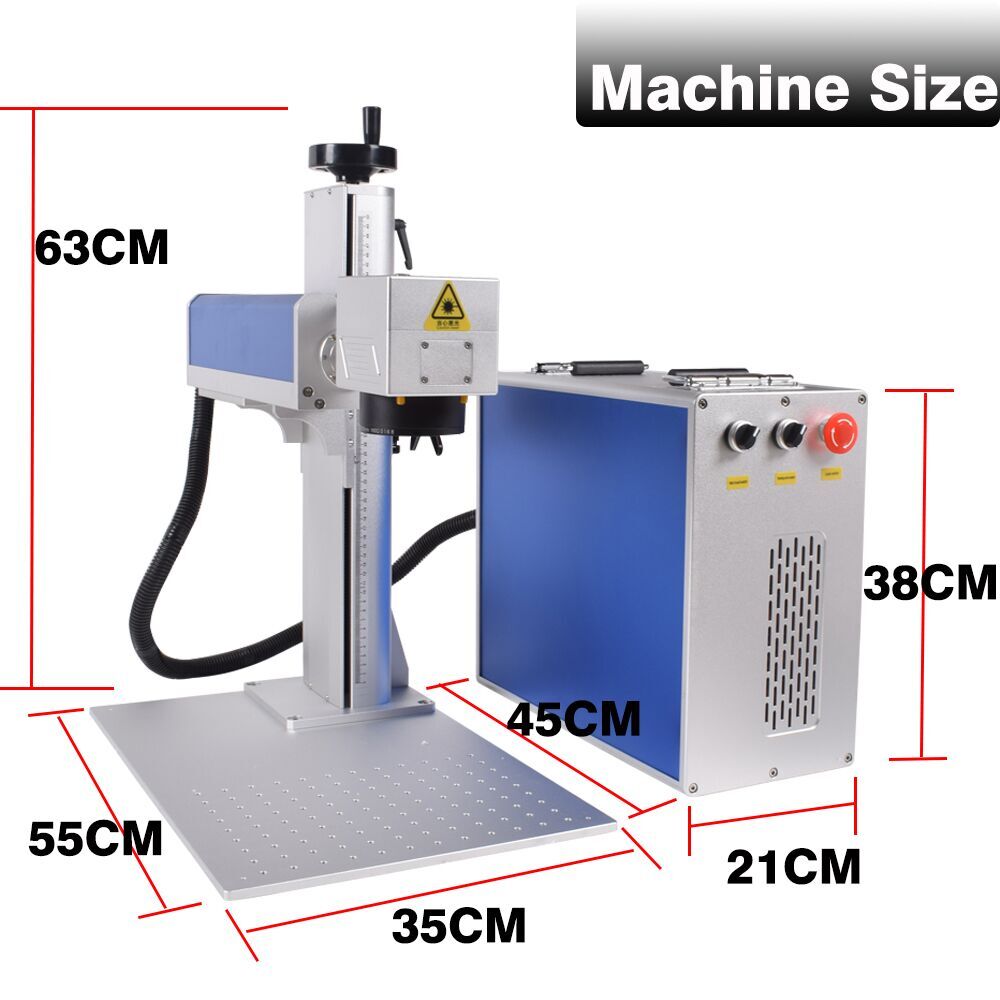 60W / 100W MOPA Raycus Fiber Laser Marking Machine Metal Engraving Color Marking