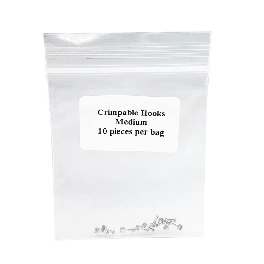 50pcs Dental Crimpable Stainless Orthodontic for Arch Wire Hook Middle Type USA