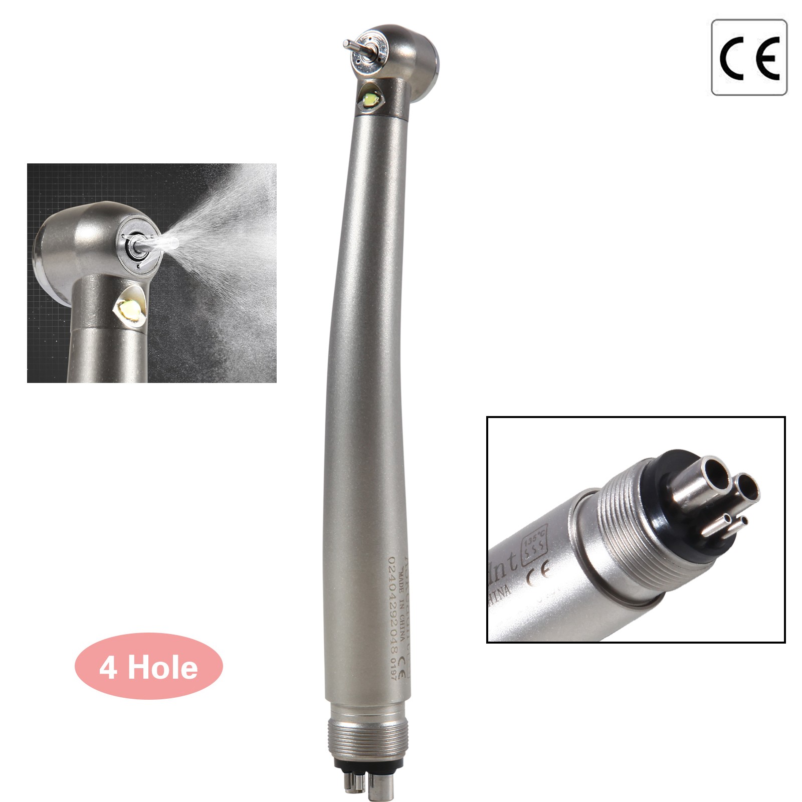 ASkeadnt Dental Fiber Optic LED E-generator High Speed Handpiece 2/4Hole For KAV
