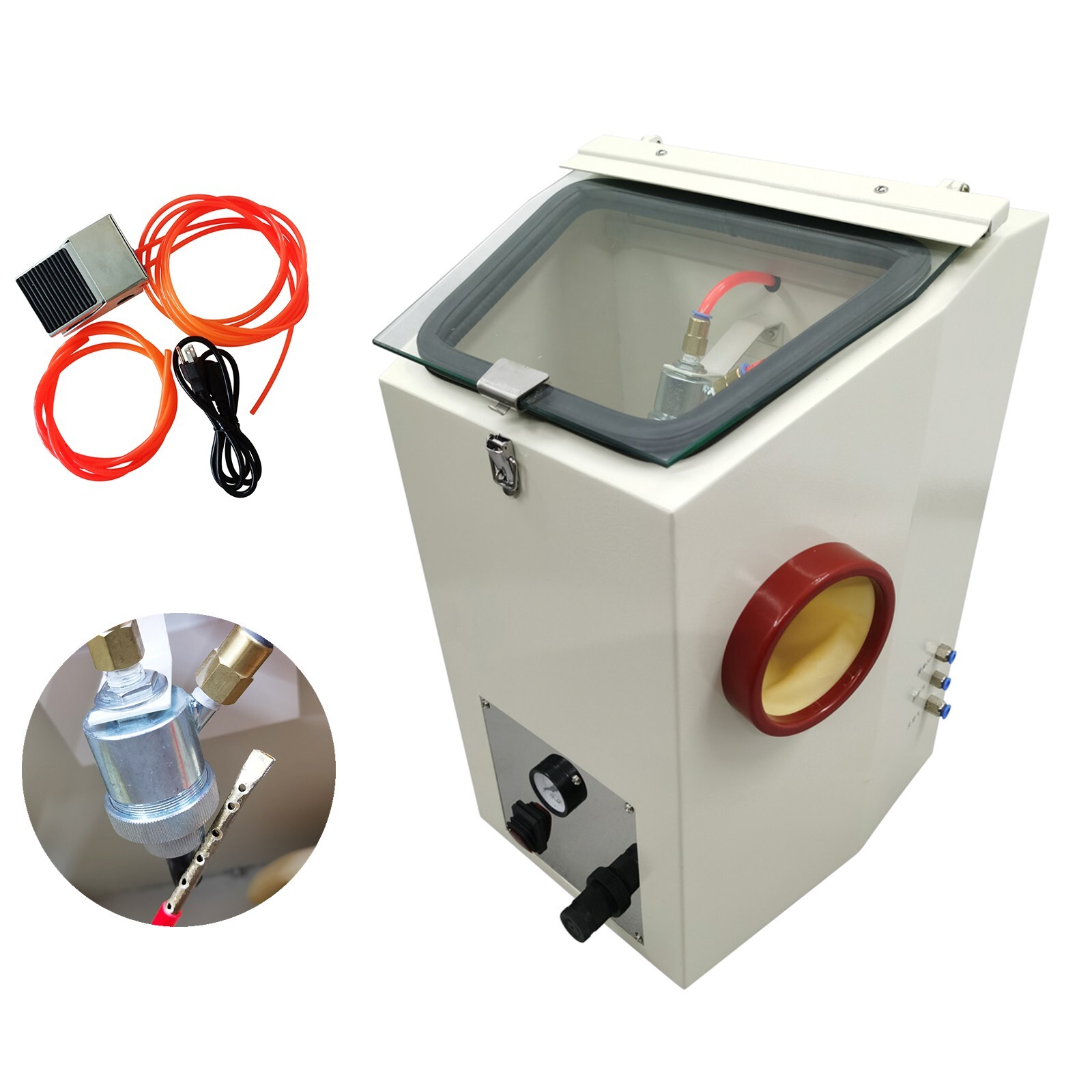 Sandblaster Dental Sand Blasting Machine Recyclable Lab Equipment 110V 25W
