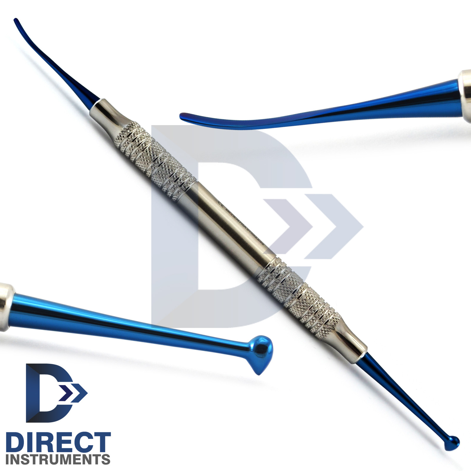 Blue Titanium Dental Beavertail Burnisher Football Amalgam Filling Restorative