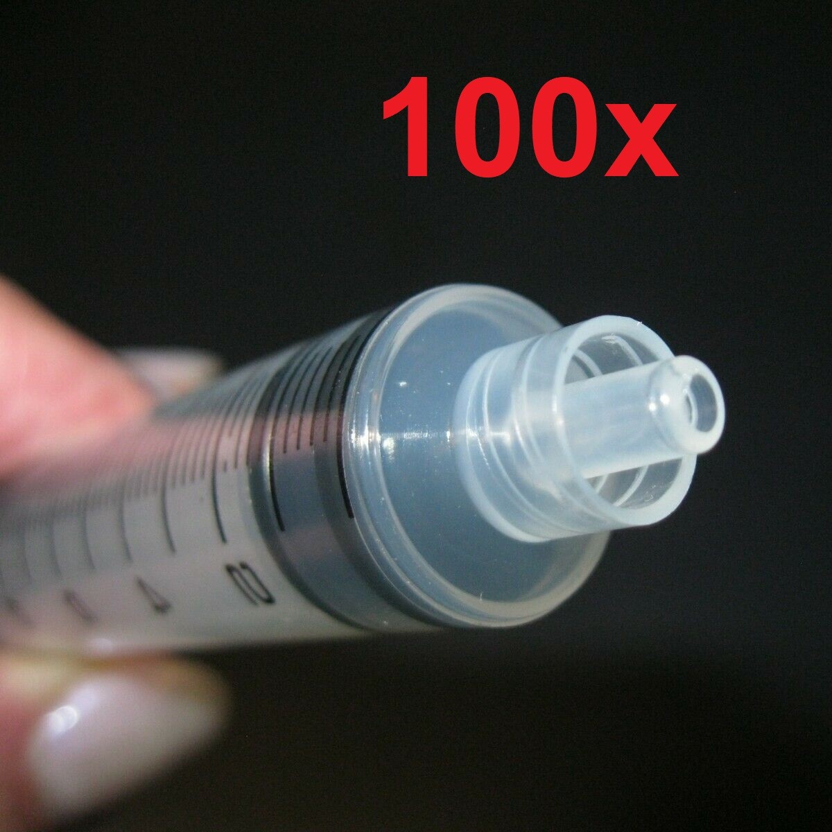 100x 10mL Syringes Luer Lock Screw Tip Liquid Plastic 10cc Sterile Feeder Clear
