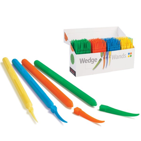 Garrison Wedge Wands Extra Small Yellow, 100/Pack