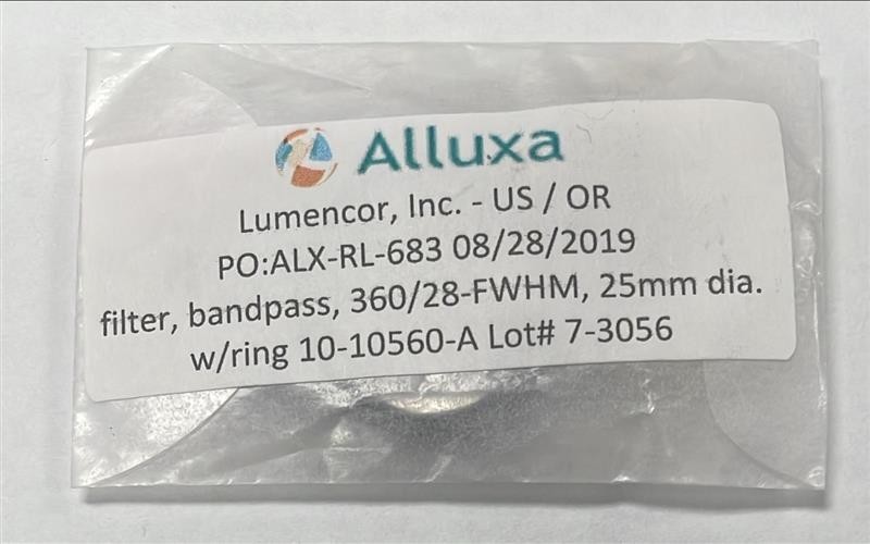New ALLUXA 360/28-FWHM 25mm BANDPASS Optical FILTER 360-28 OD6 BP