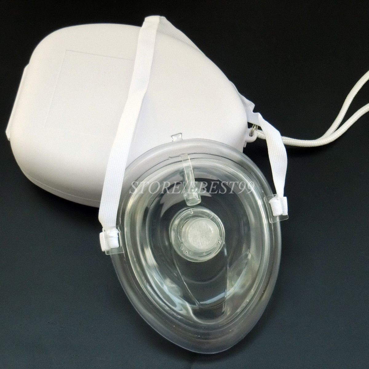 1x CPR Pocket Face Shield Resuscitator Rescue cpr kit Face shield white