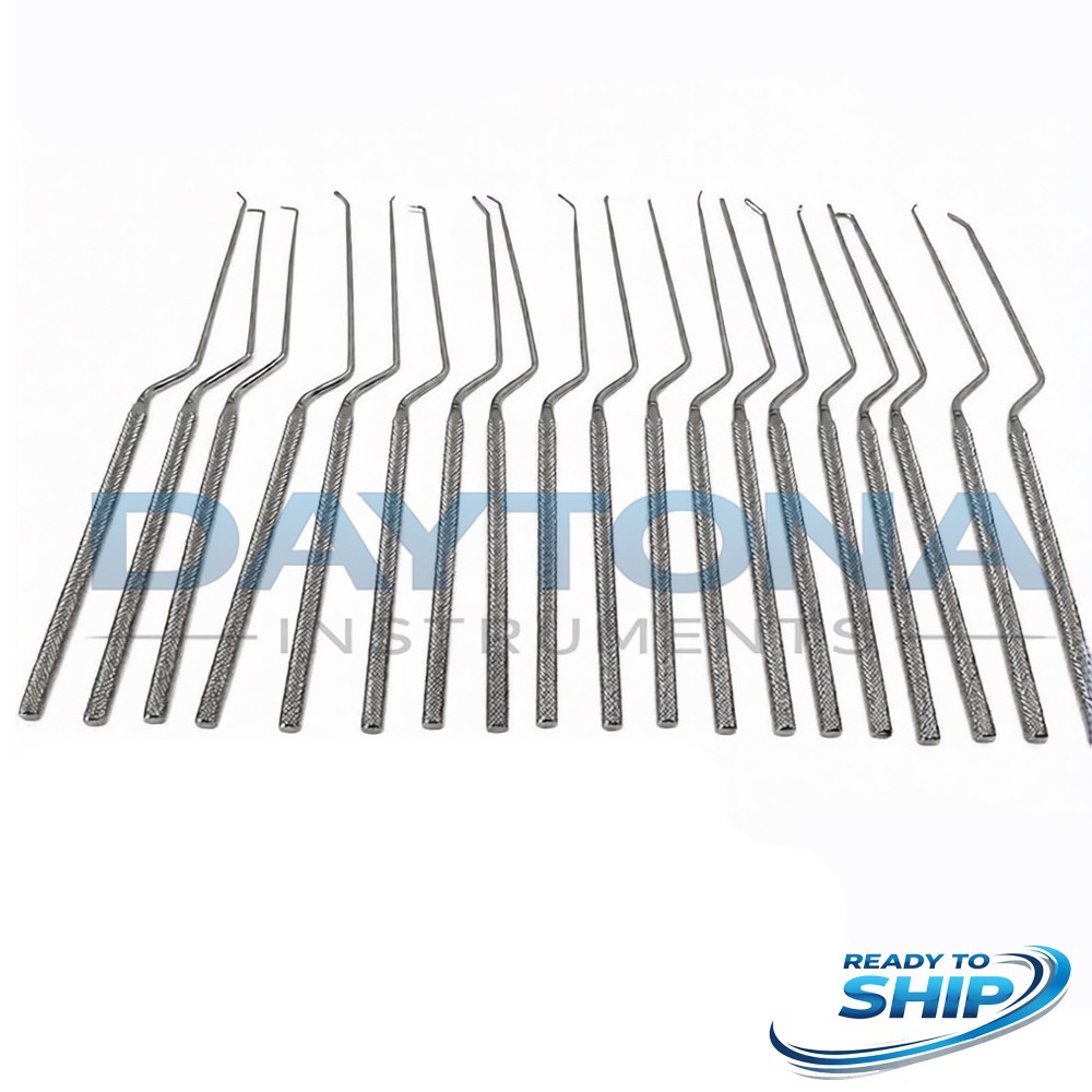 Rhoton micro Dissector Neurosurgical expanded Steel 20 PCs Set Stainless Steel