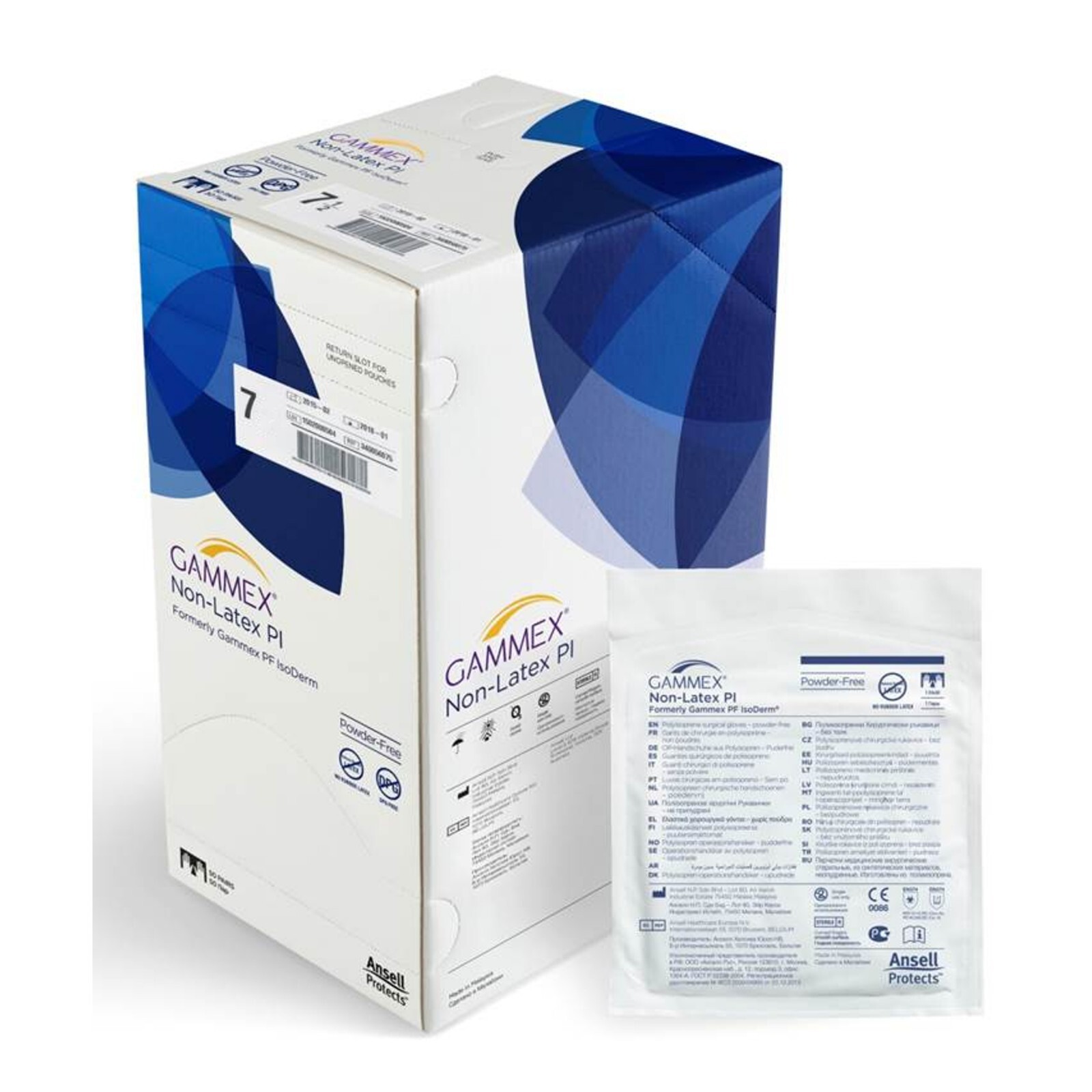 *50-Pairs* Ansell Gammex Non-Latex PF PI Polyisopre Size-8 Glove Box 20685780