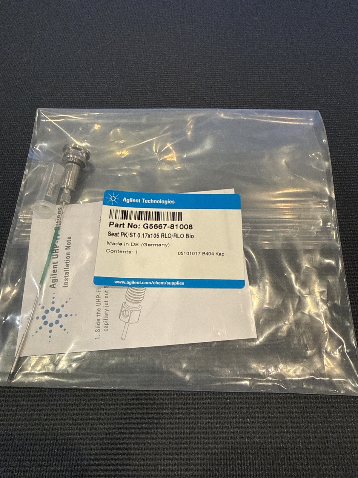 Agilent G5667-81008 Needle Seat, Bio-inert, 0.17mm ID