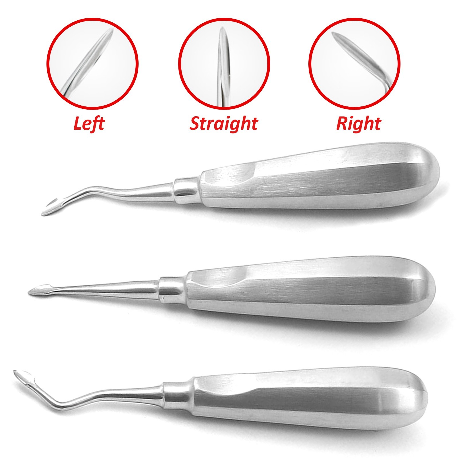 New Margalla Dental Root Elevators Set Of 3 PCS Oral Surgery Elevators