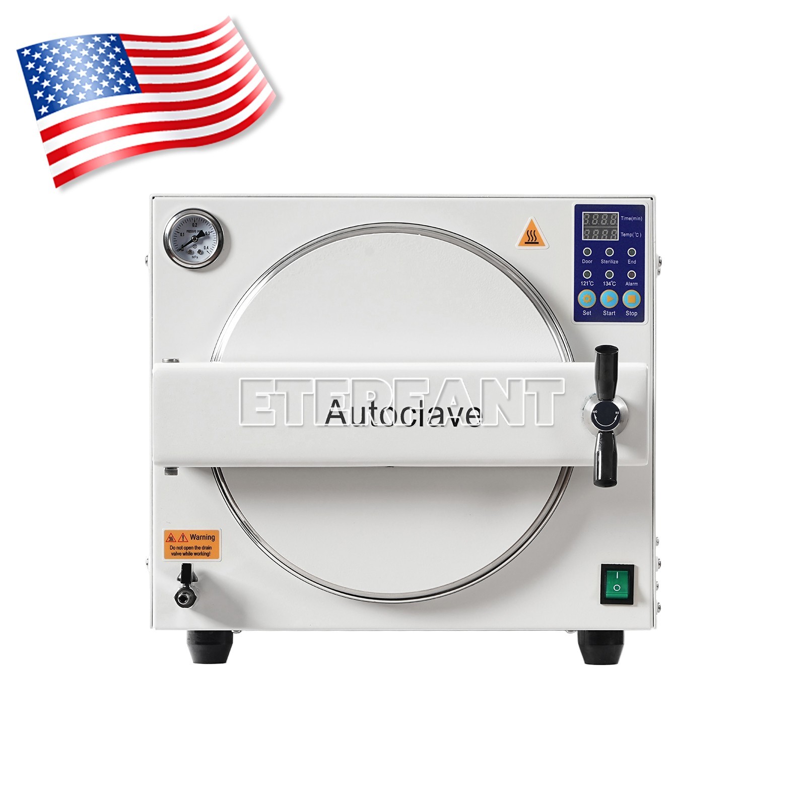 ETERFANT Dental Autoclave Steam Sterilizer Medical Sterilization 18L
