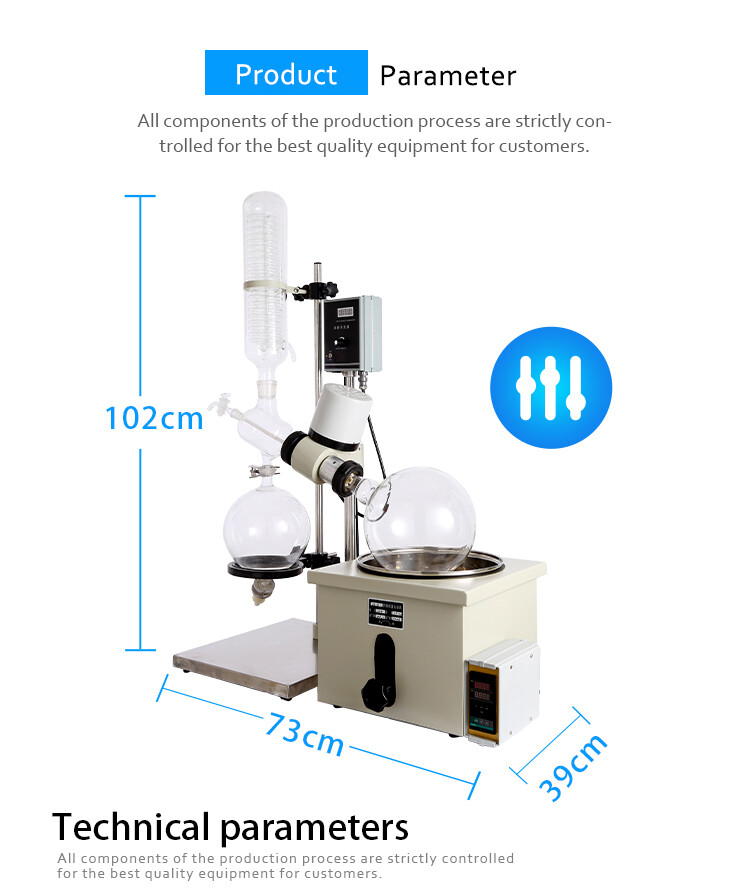 5L Rotary Evaporator Rotovap Manual Lift Digital Controller Extraction Distiller