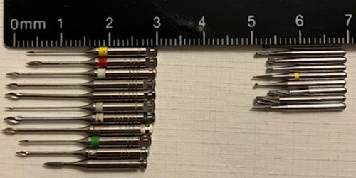 Selection of 20 different burs, all unused