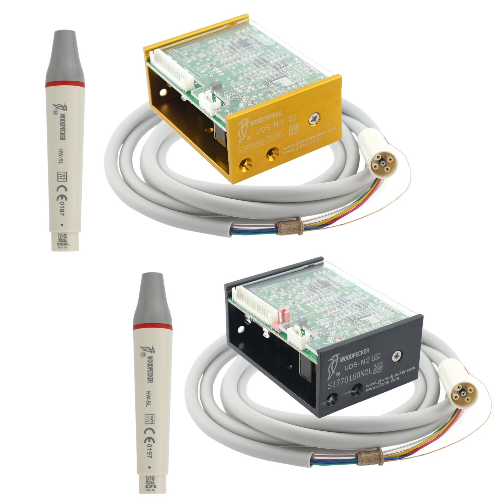 Woodpecker Dental Ultrasonic Piezo Scaler Built in LED Handpiece Tips EMS UDS