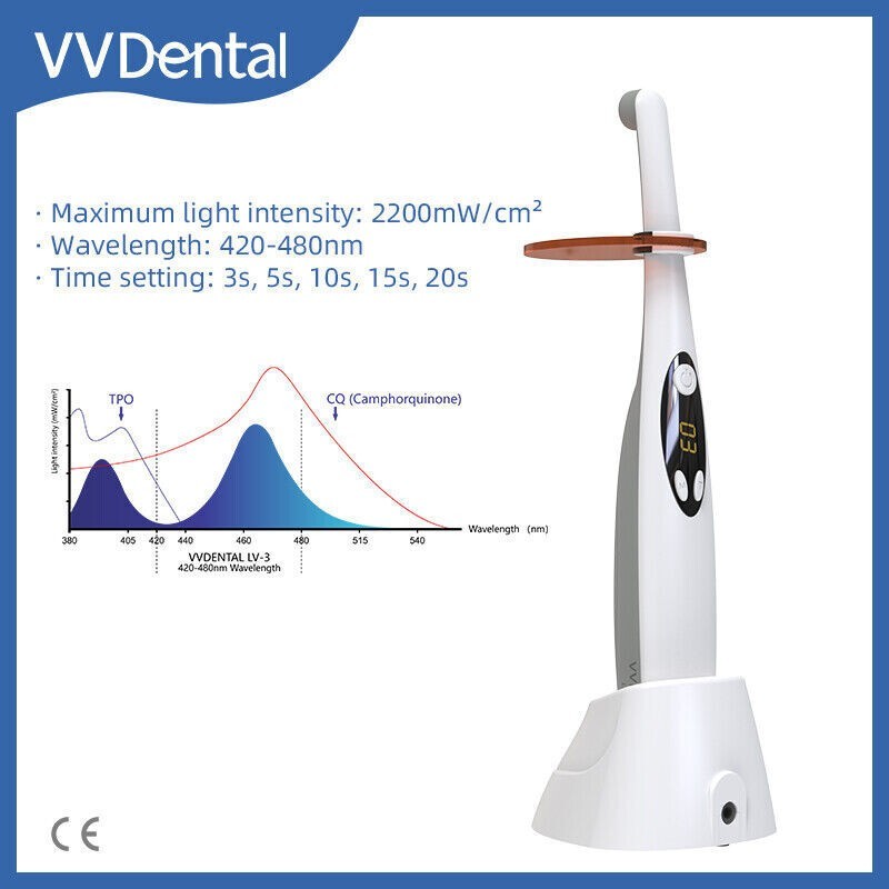 Cordless 3s Fast Dental Lamp Led Curing Light Equipment Teeth Filling Machine