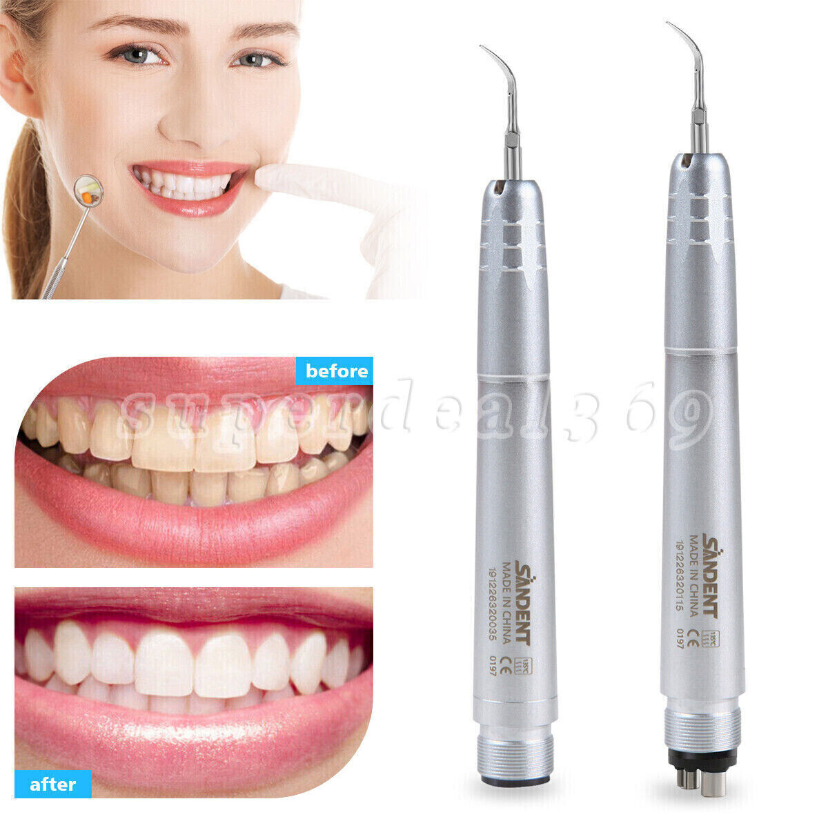 Dental Ultrasonic Air Perio Scaler Handpiece Hygienist 2&4 Hole G1 G2 G4 Tips de