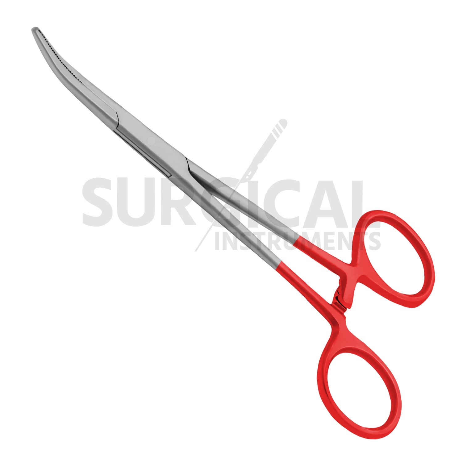 RED – 6 Pcs Kelly Hemostat Forceps 5.5″ Curved Surgical Dental German Grade