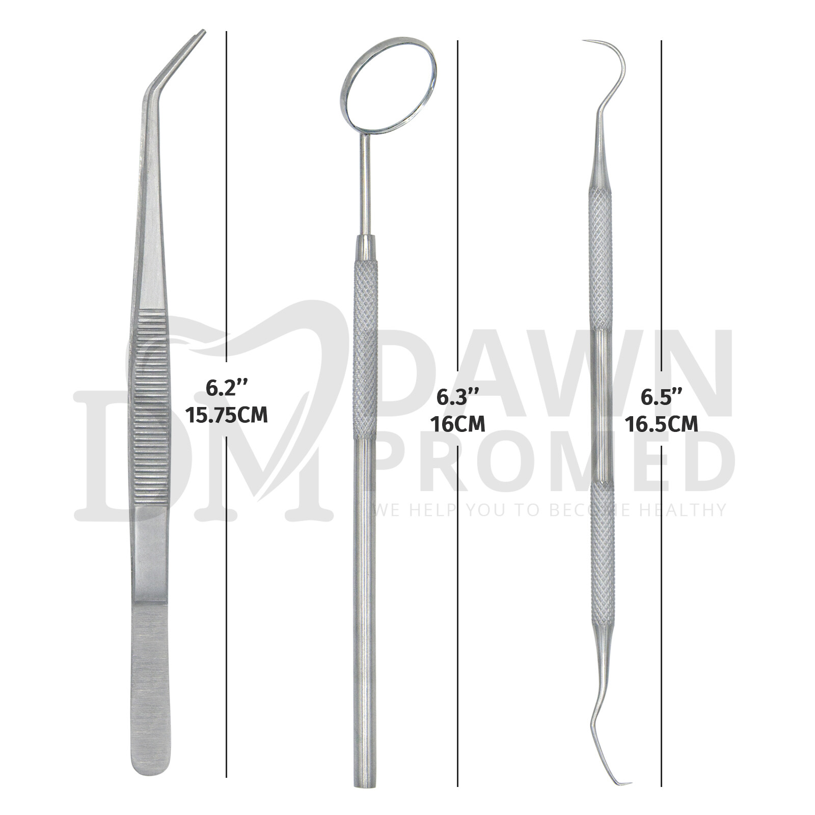 45 Basic Dental Instruments Set College Tweezer Explorer Mirror Plier Economy Gr