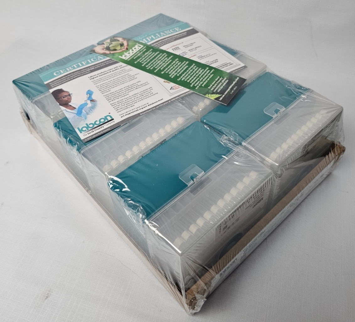 Labcon 1250µL Sterile Aerosol Pipette Tips Full Case 48 Racks REF 1157-965-008-9