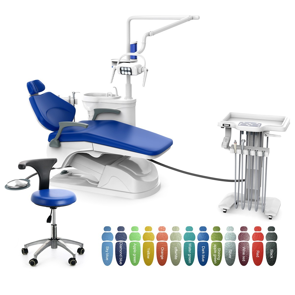 FDA Dental Unit Chair Computer Controlled DC Motor PU TJ2688-A1-1