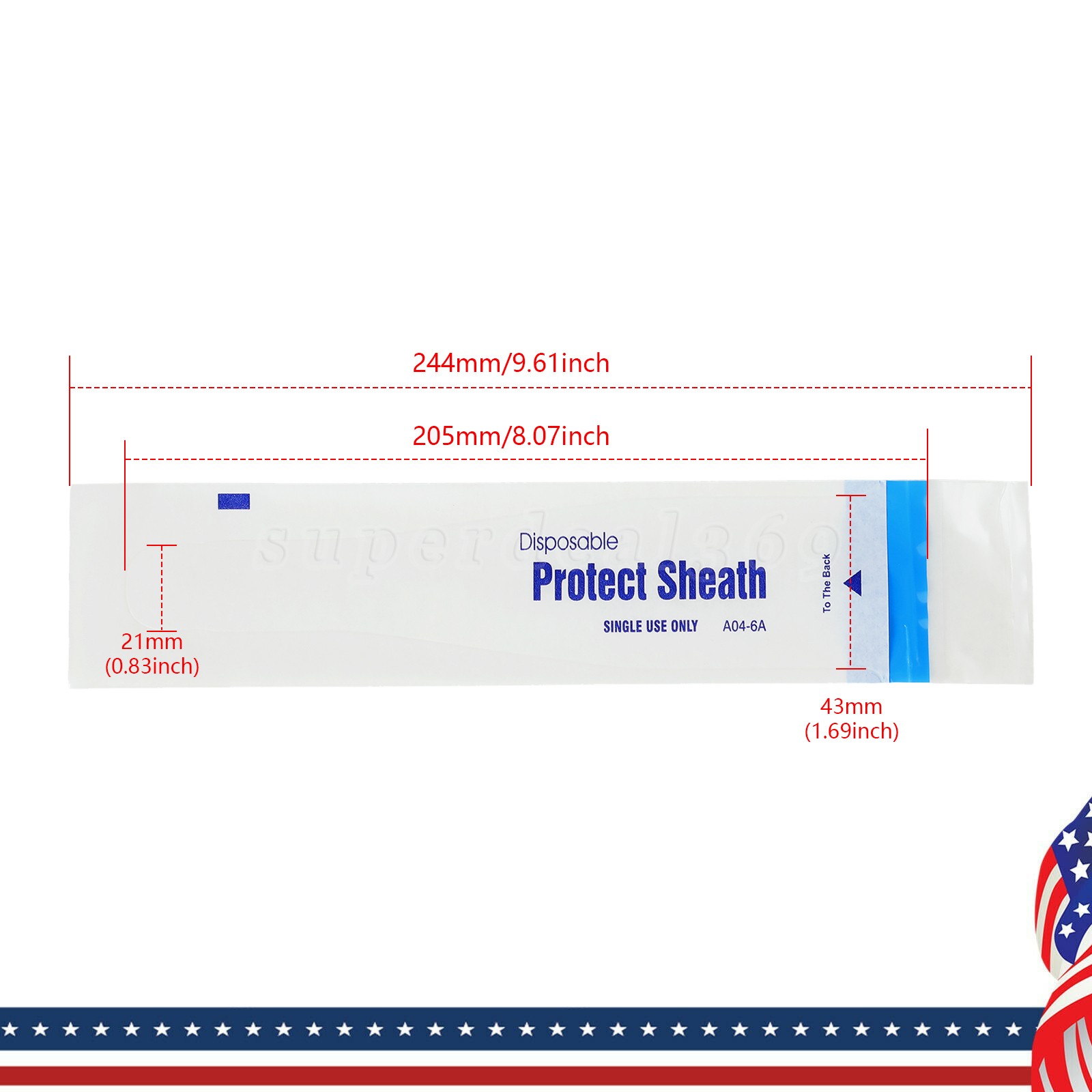 50pcs Oral Camera Protective Sleeve Sheath Cover Disposable A04-6A