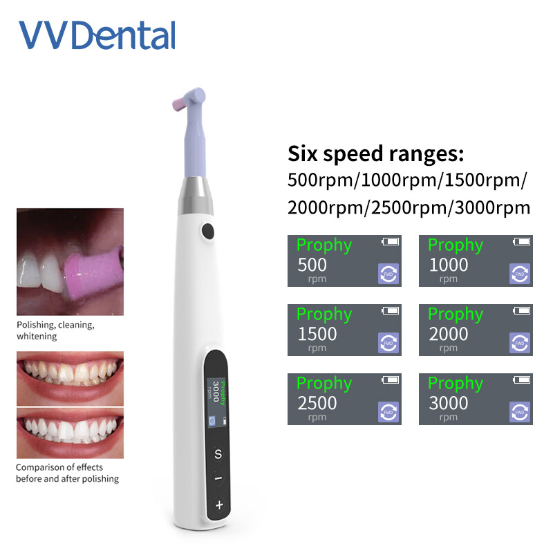 Dental Wireless Electric Prophy Handpiece 500-3000 Rpm Polishing Tooth Whitening