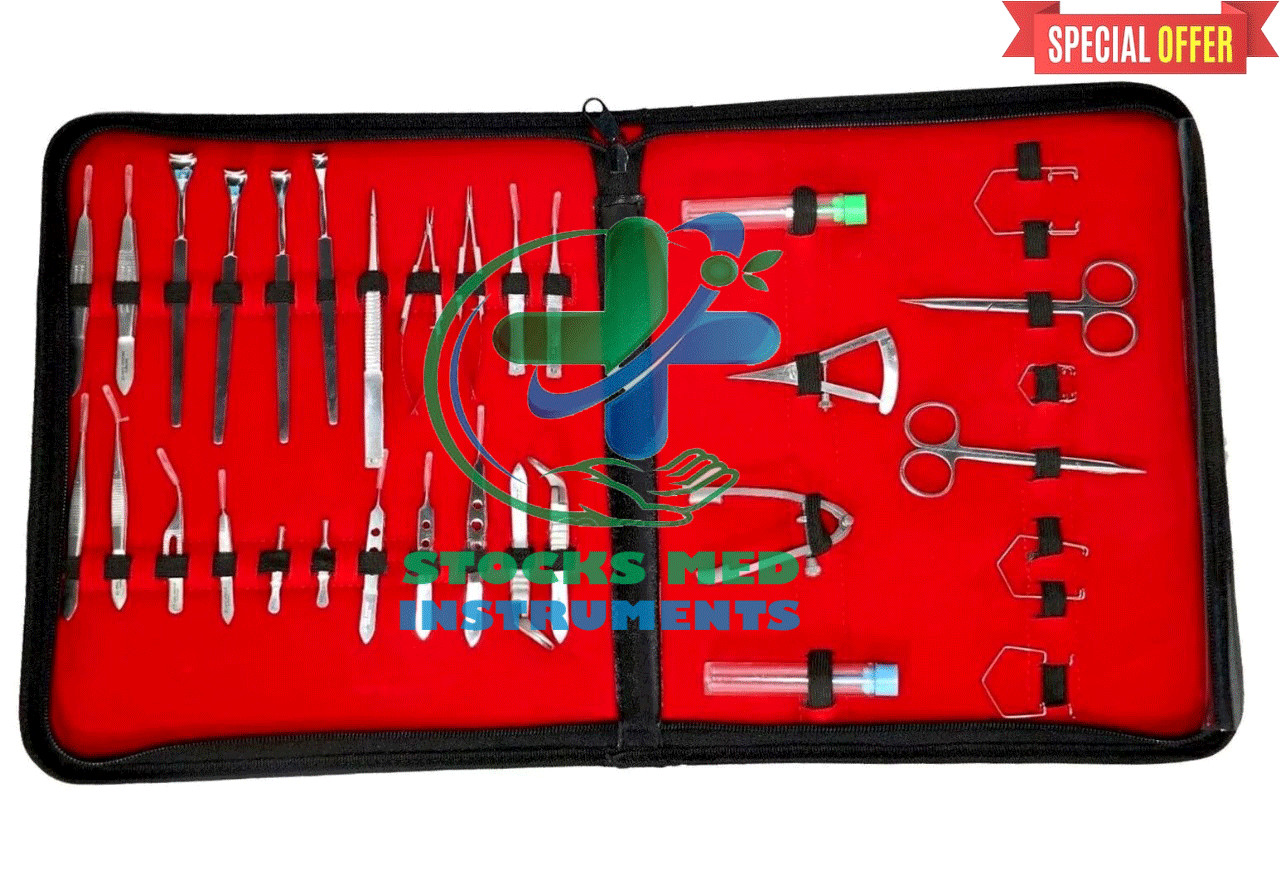 32 Pcs Set Ophthalmic Cataract Eye Micro Surgery Items Kit Surgical Instruments