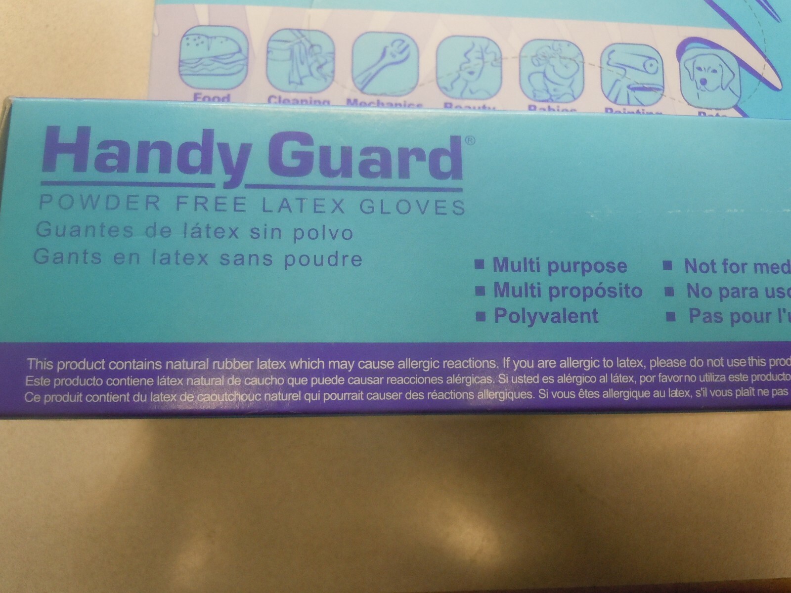 Adenna Handy Guard 4 mil Latex Powder Free Gloves (White, Large)2 boxes of 100