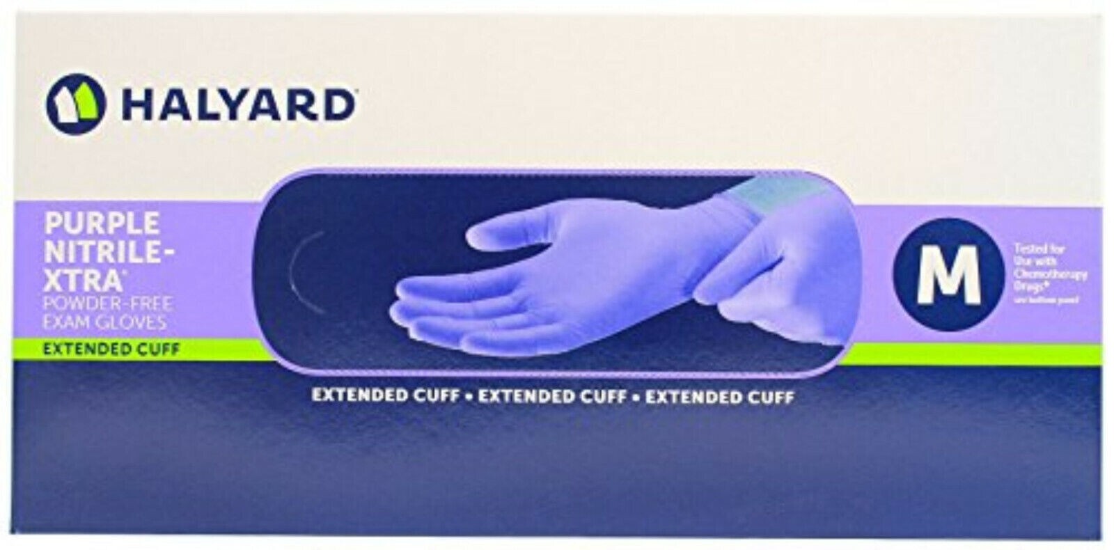 PURPLE NITRILE-XTRA POWDER-FREE GLOVES #50602 by Halyard, Medium 50/box