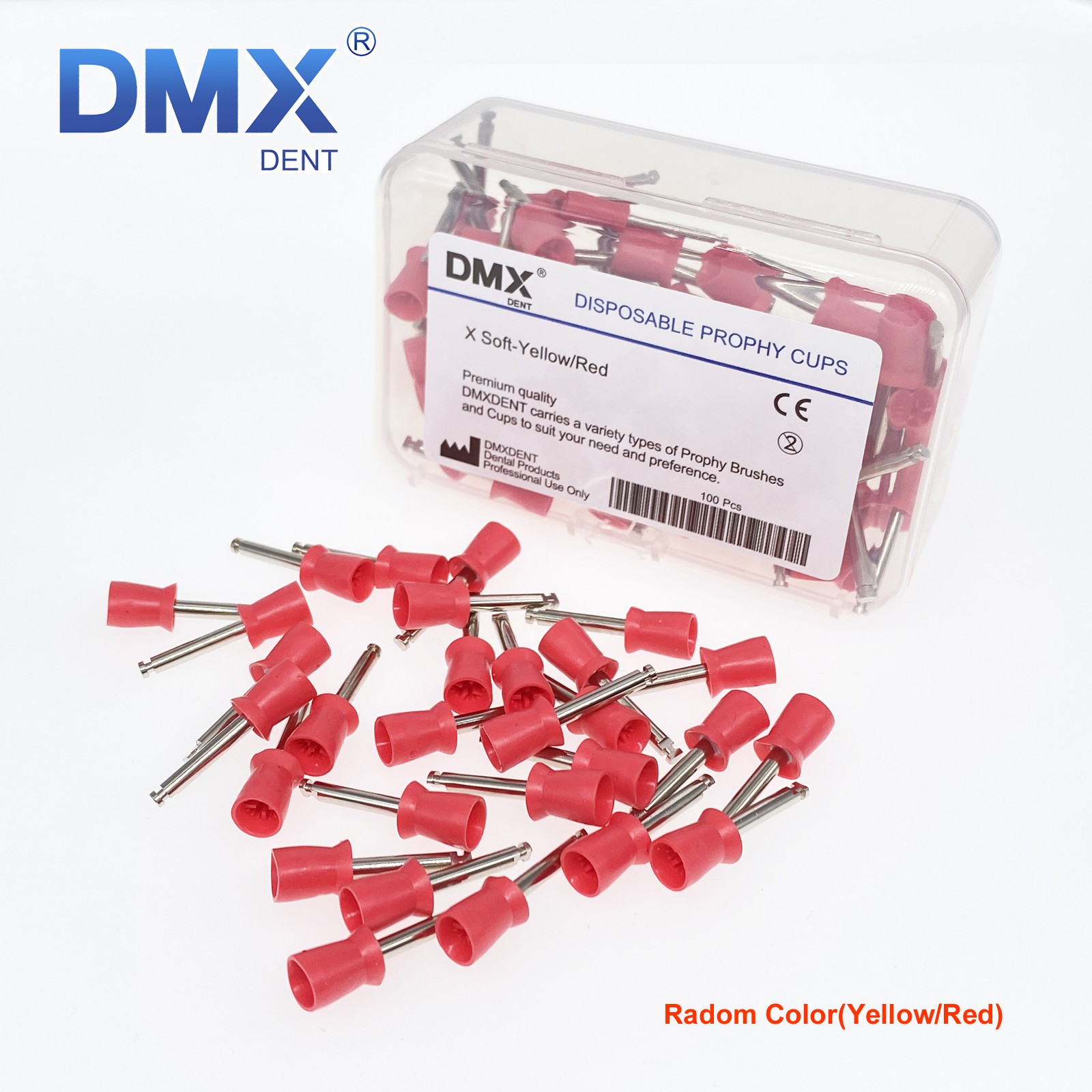 100Pcs Dental Polishing Cups Prophy Cup Rubber Latch Type DMXDENT