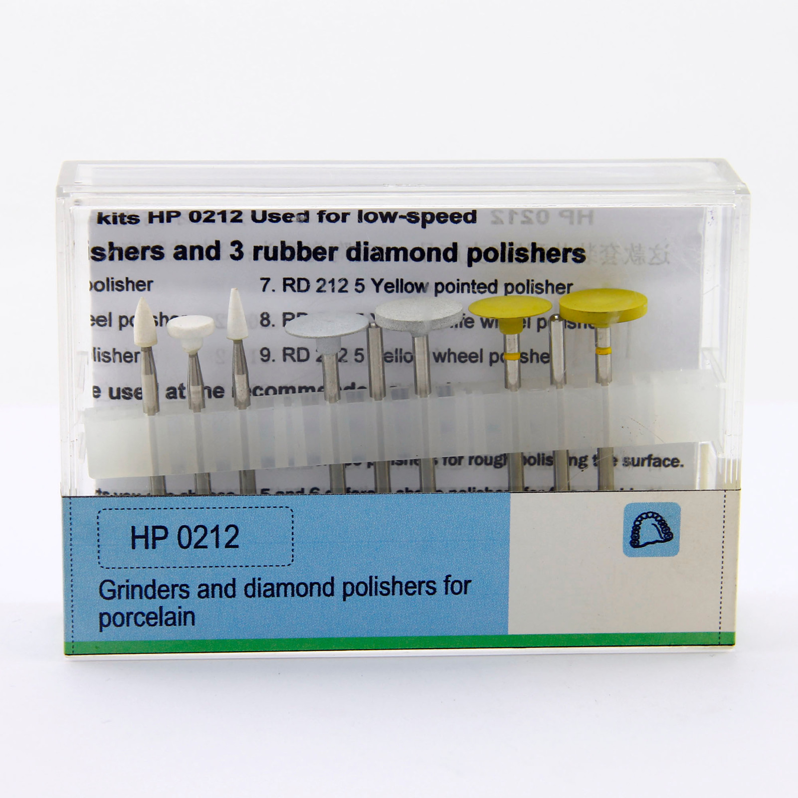 TOBOOM Dental Grinders Burs Diamond polisher Polishing Kit for Porcelain Teeth