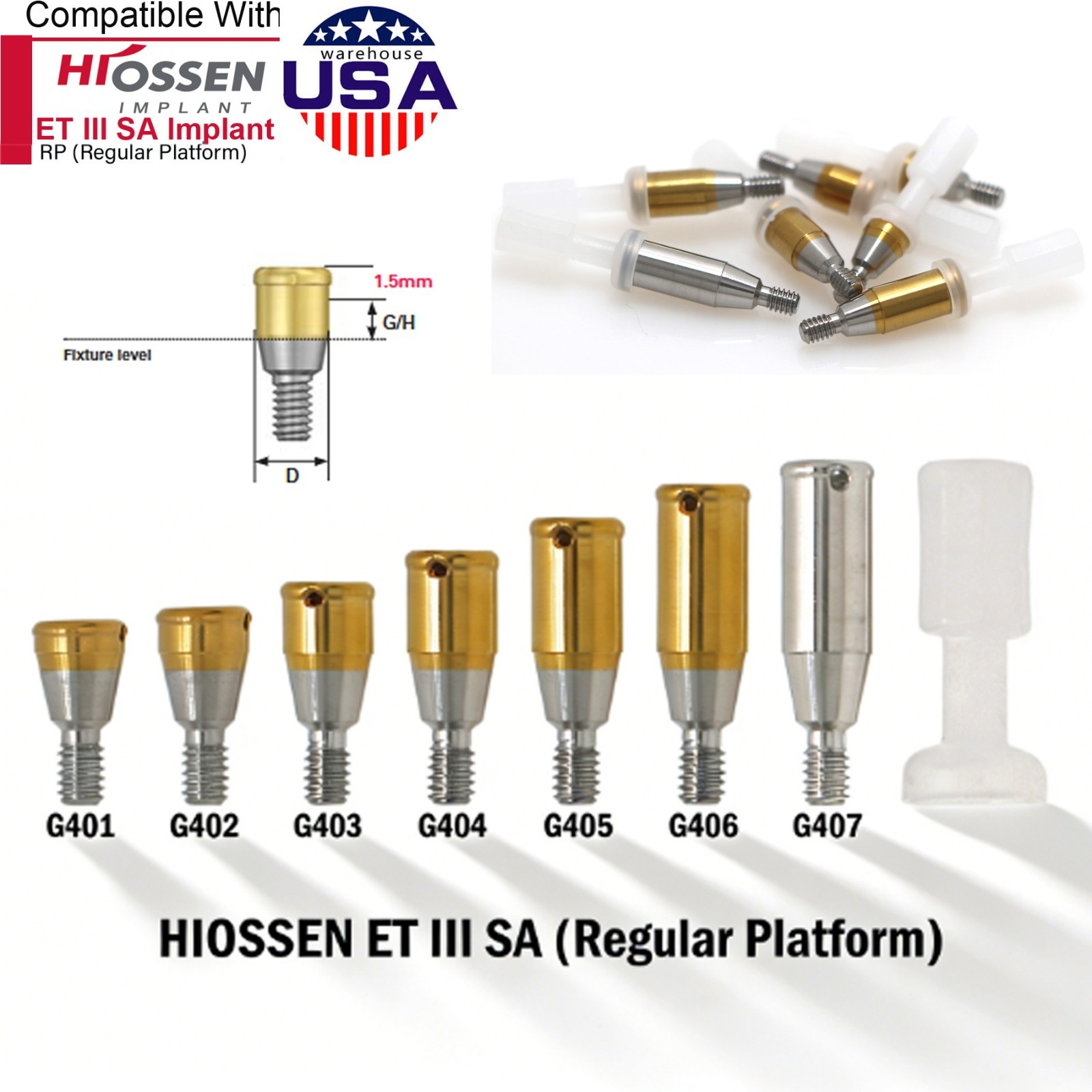 Dental Fit Zest Locator Abutment Legacy Anchor Overdenture Hiossen Zimmer Nobel