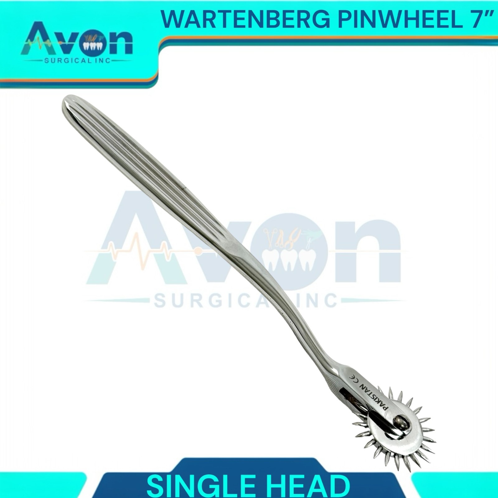 1 EA Single Head Wartenberg Pinwheel 7in – Sensory Examination Device Neuro