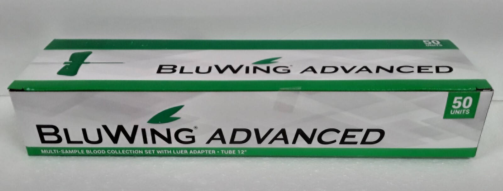 BluWing 21g Safety Blood Coll. Set w/Luer Adapter 50/BX Ref No MER2021 Long Exp.