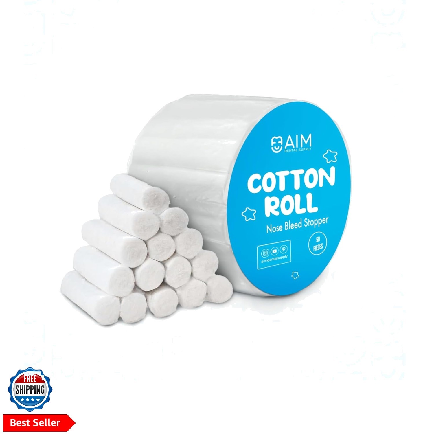20050×4 Dental Cotton Rolls – Nose Bleed Stopper – Nose Bleed Plugs for Kids …