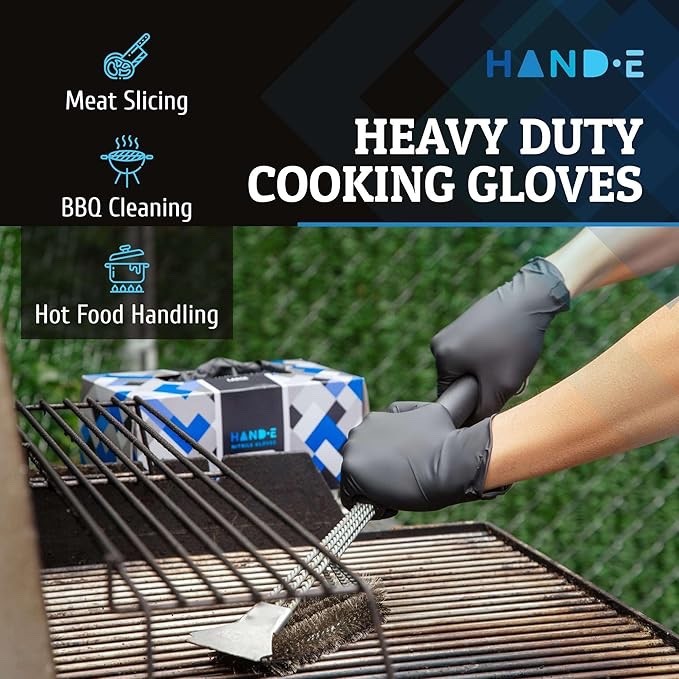 Hand-E Touch Disposable Nitrile Gloves 1000 Count Case Latex Free Powder Free S