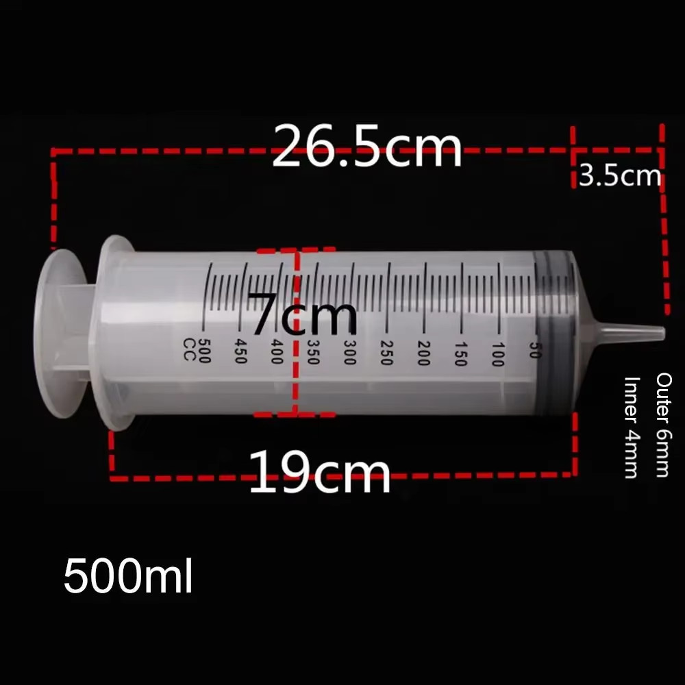 1Pc 150Ml-500Ml Large Capacity Syringe Syringes Reusable Pump Measuring 1.3M Tub