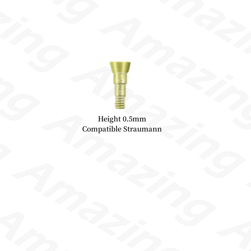 NC Dental Closure Screw NC Healing Cap Abutment Height 0/0.5mm Fits ITI Yellow