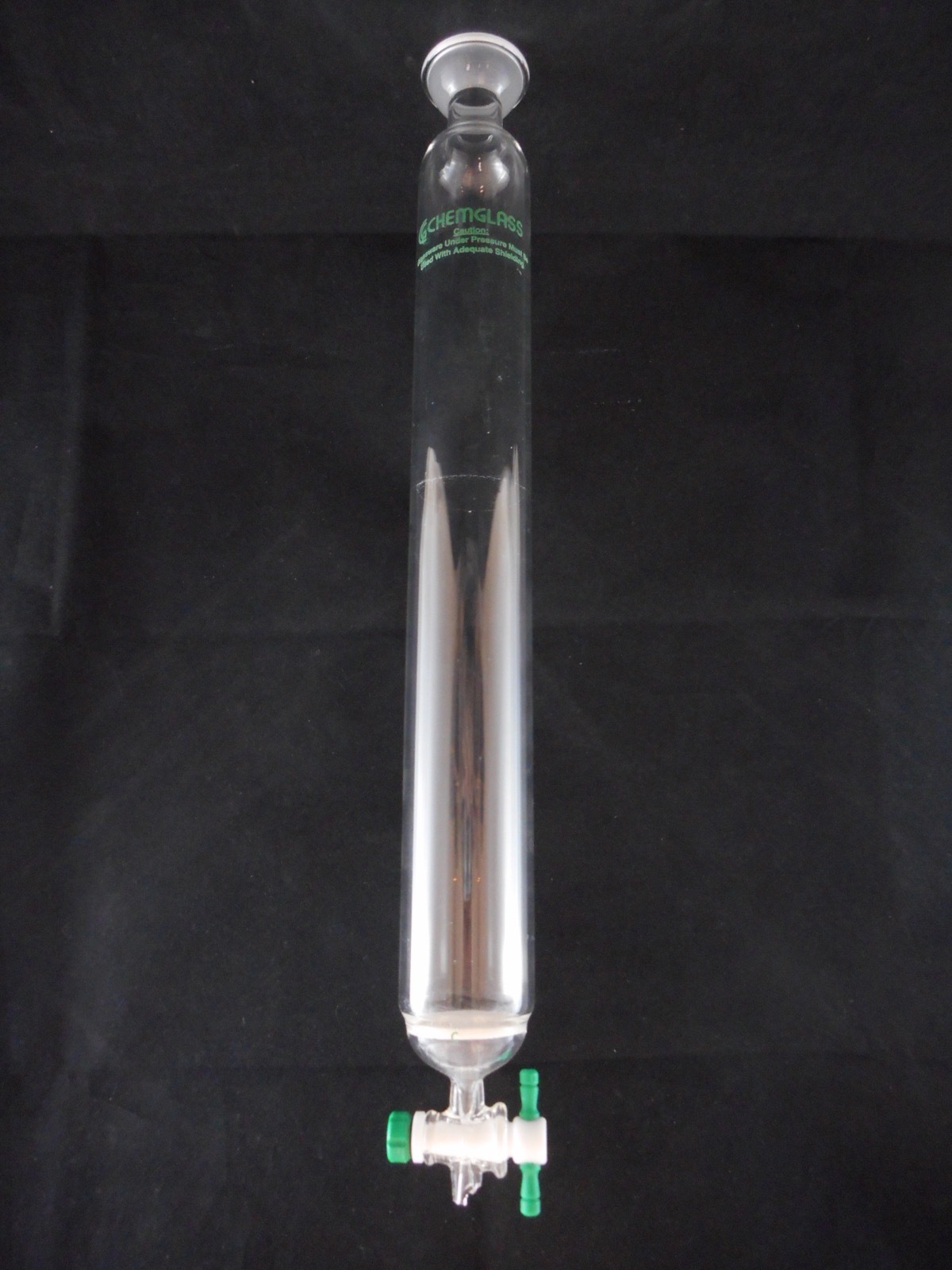 CHEMGLASS Chromatography Column 35/20 Joint C Frit 1 1/2″ (1.5”)ID 12”EL 2mm B