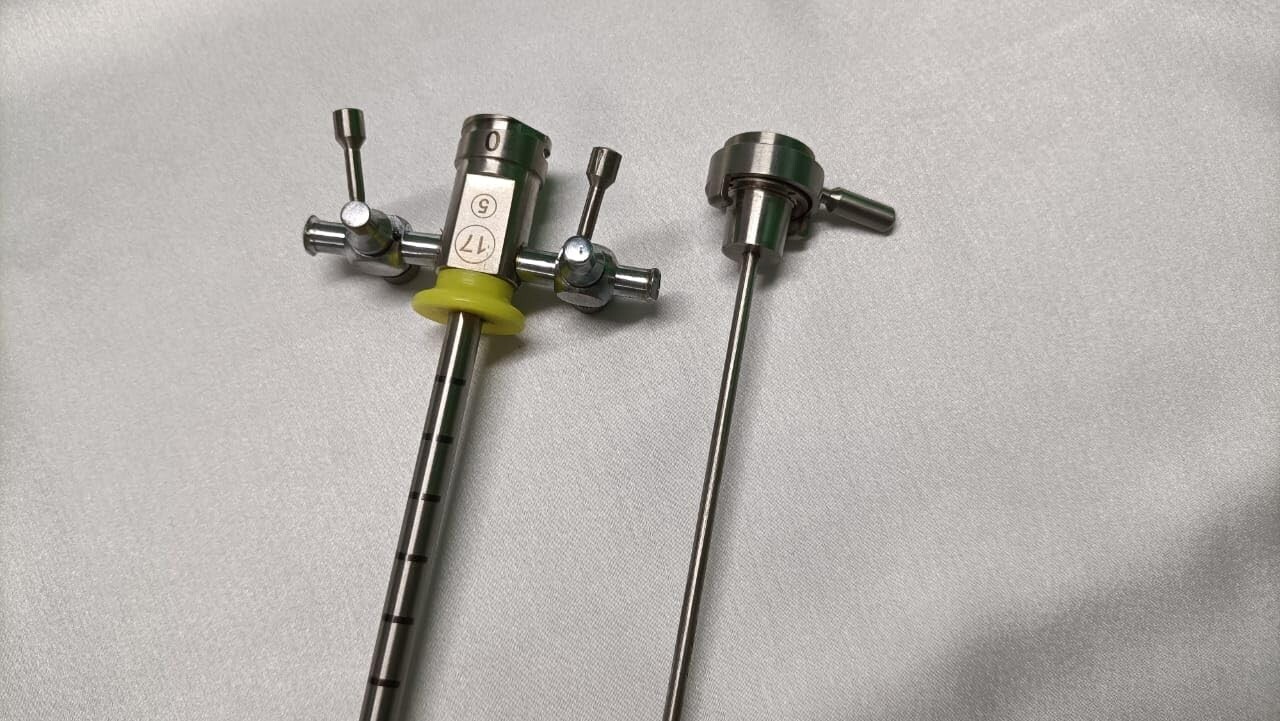 17 FR Laparoscopic Cystoscope-Urethroscope Sheath Obturator Instrument 302mm