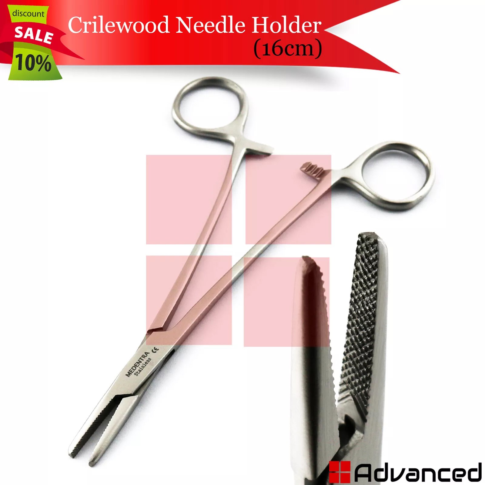 Tissue Surgical Kit Iris Scissors Crile Wood Forceps Dressing Adson Tweezer