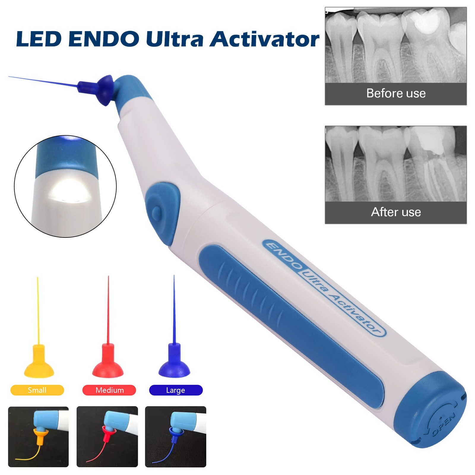 Dental LED Endo Ultrasonic Sonic Activator Root Canal Irrigator + 150Tips Free