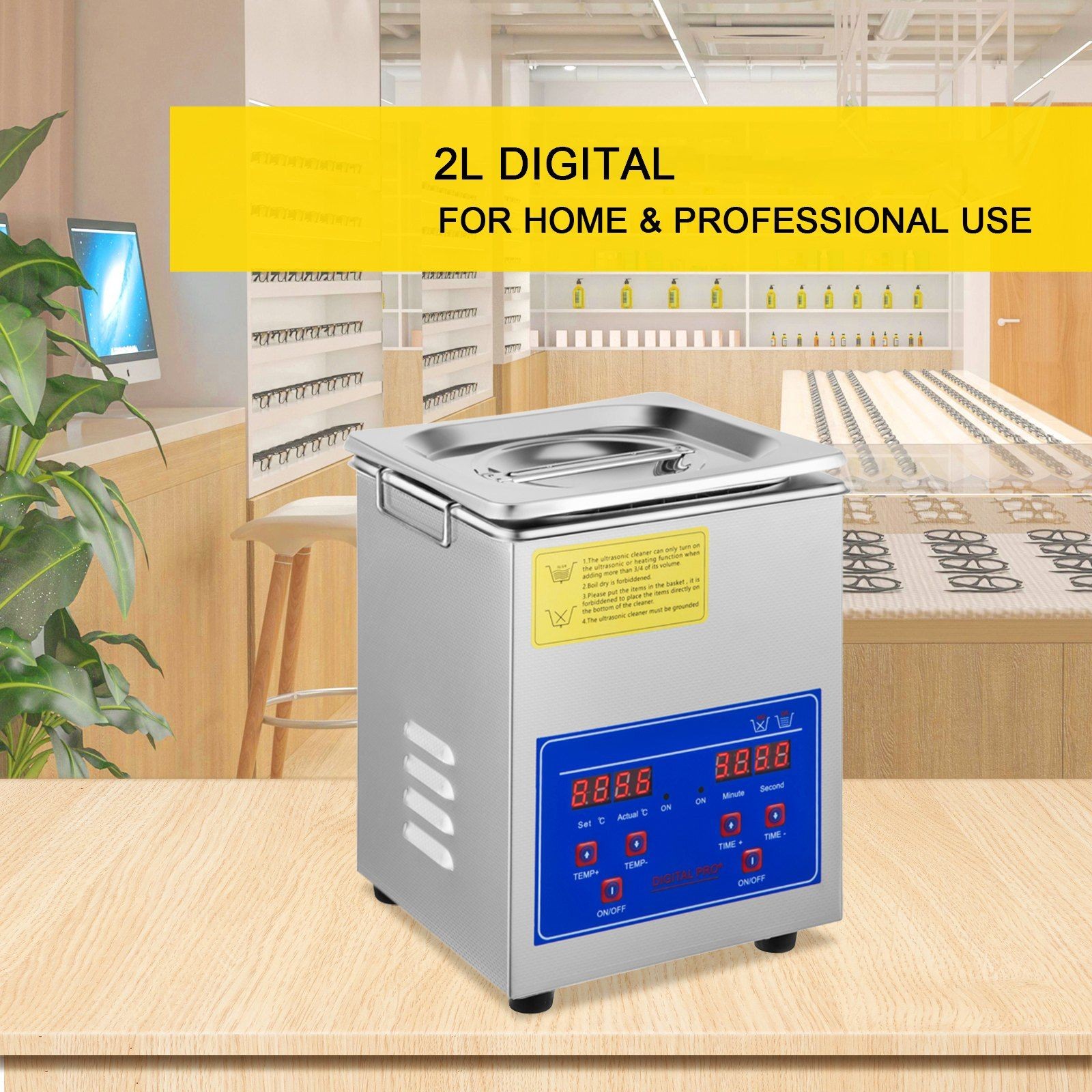 Digital Setting 2L 40kHz Ultrasonic Cleaner Corrosion Resistant 110V