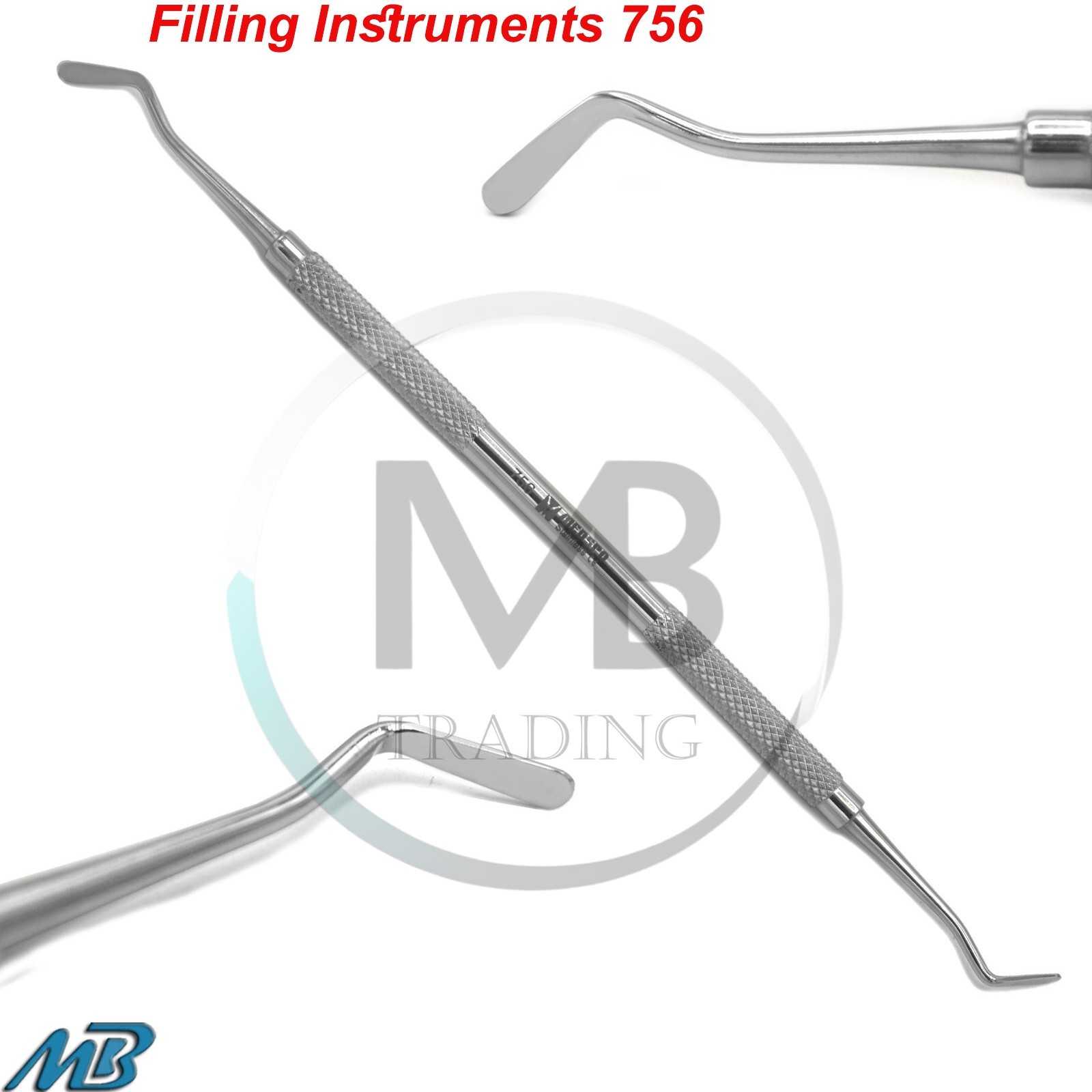 Set of 3 Dental Flat Plastic Composite Filling Instruments Restorative Tools