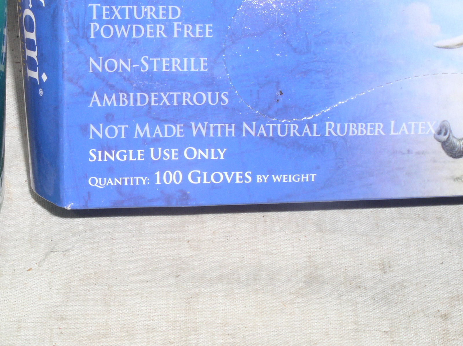 SEALED 100 CT SAFARI DISCOVERY BLUE NITRILE SINGLE USE EXAMINATION GLOVES FR SHP