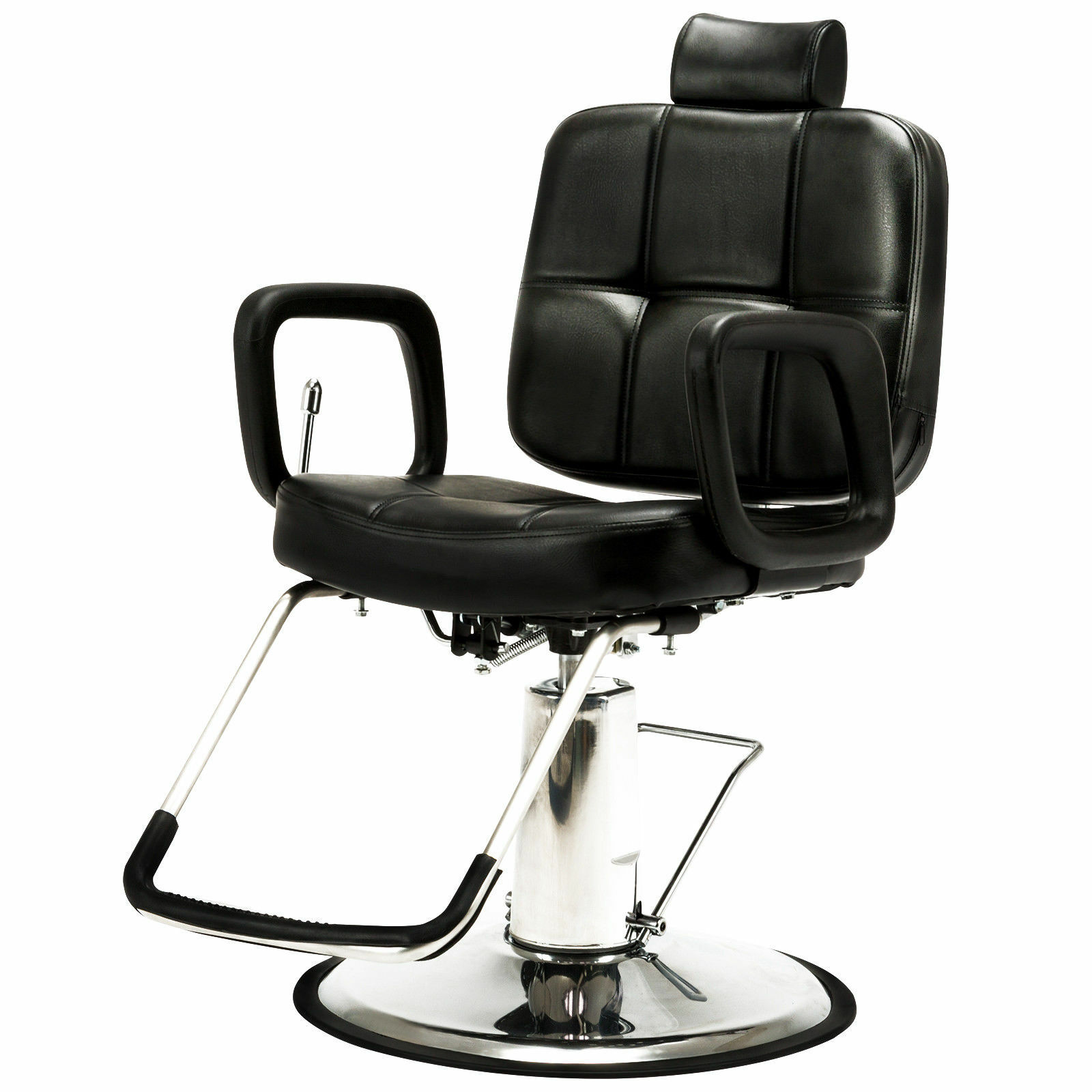 Mammography Chair with Headrest 1 – Black Faux Leather