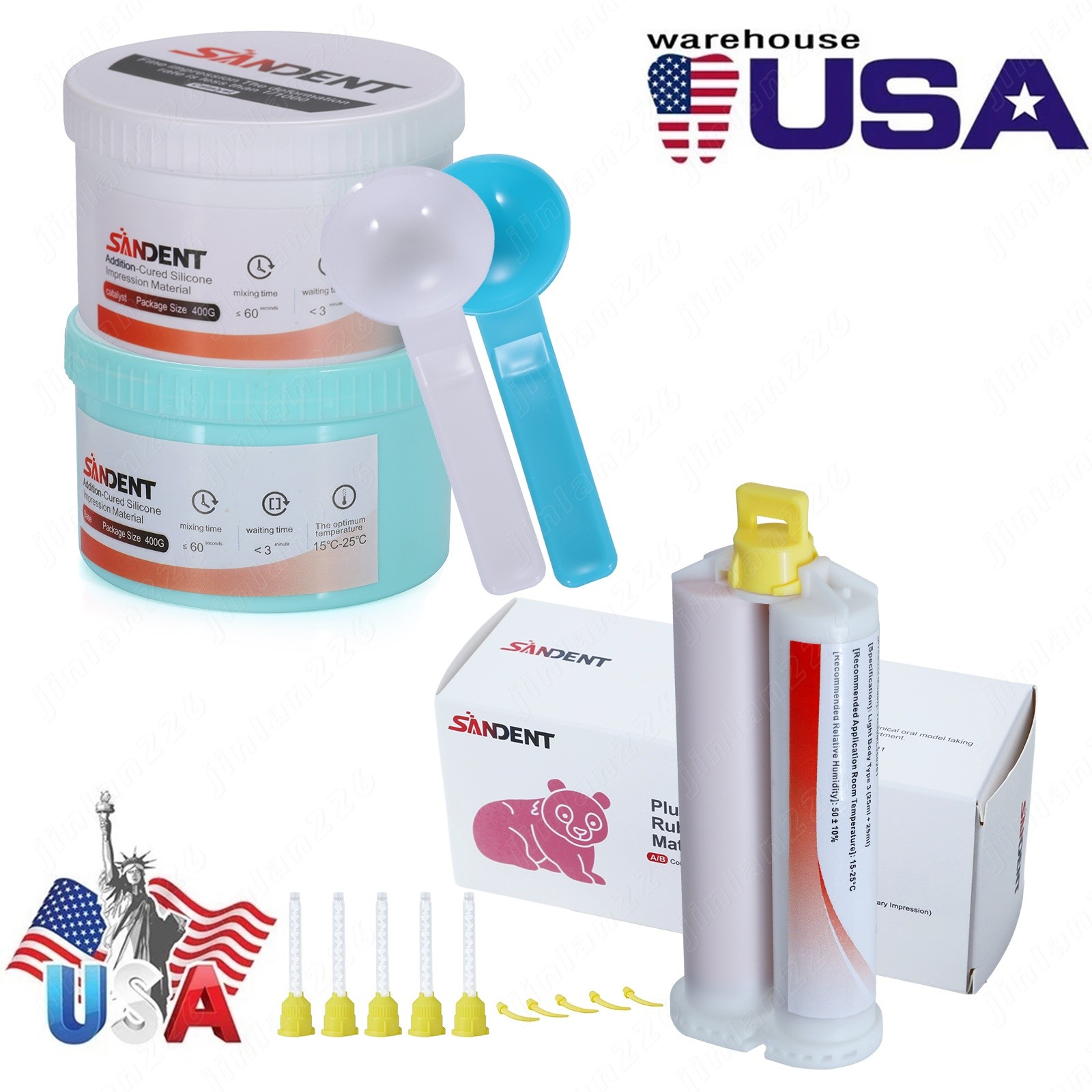 VPS Dental Impression Material Putty Heavy Light Body Fast Normal Set NEW
