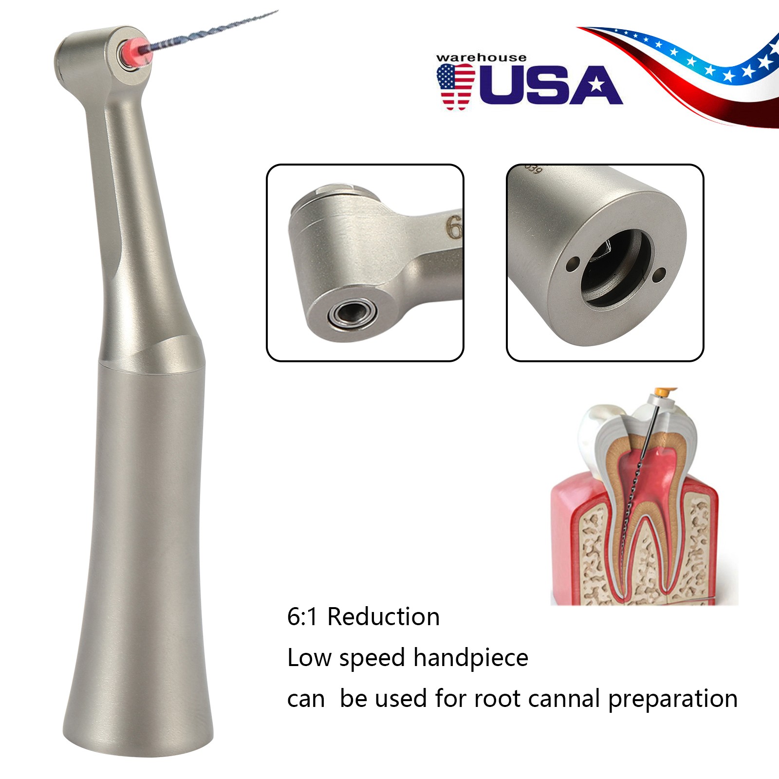 Dental 6:1 Endo Contra Angle Handpiece Mini Head SANDENT E type