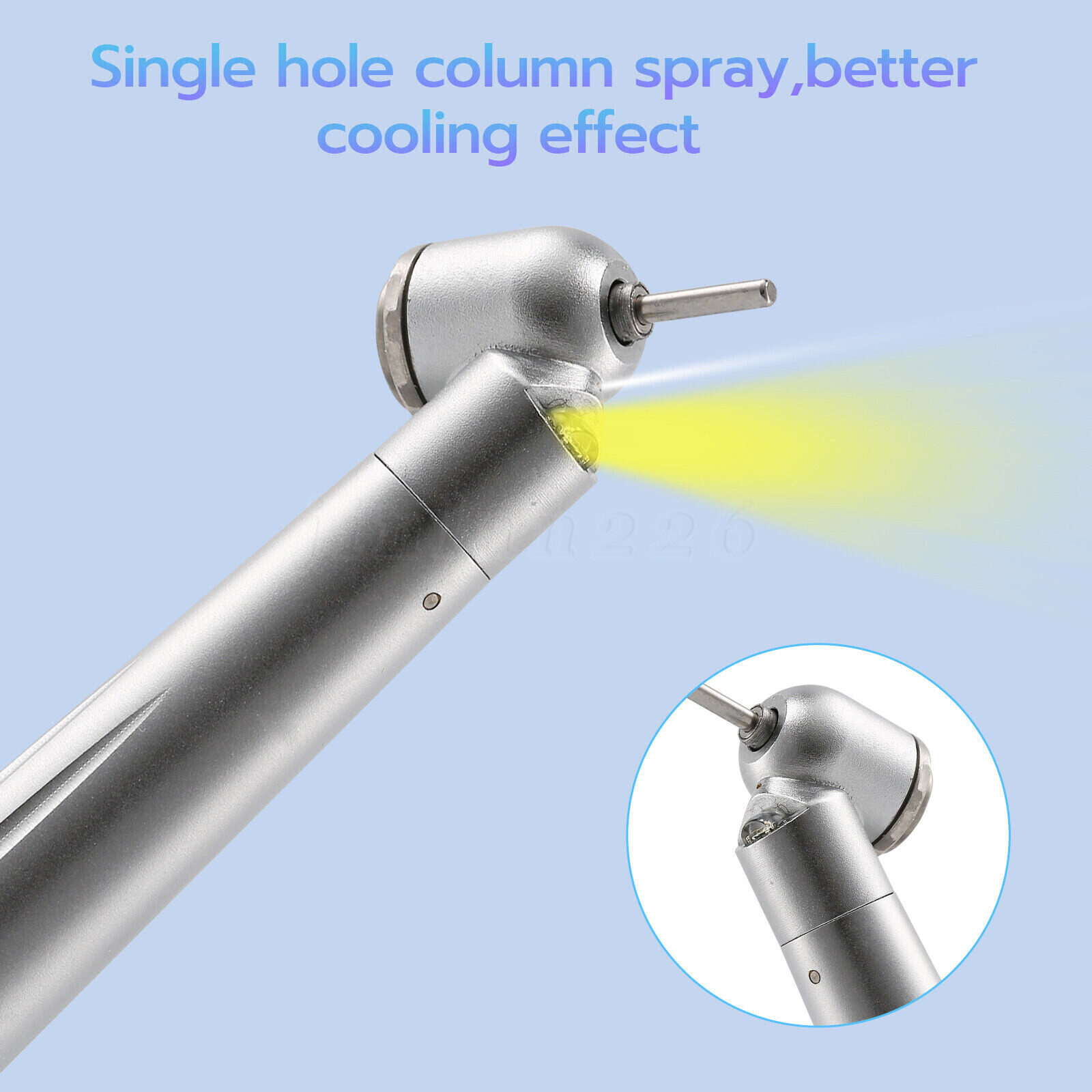 Dental 45 Degree LED High Speed Handpiece Self-Power Oral Surgery Turbine