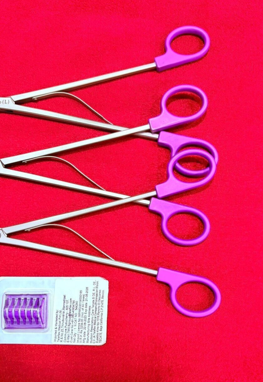 4pc-Open Surgery Large-Size Hem-O-Lok Applier With Clips Best Quality Reusable